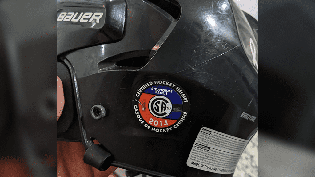 HECC certified hockey helmet